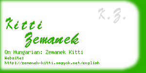 kitti zemanek business card